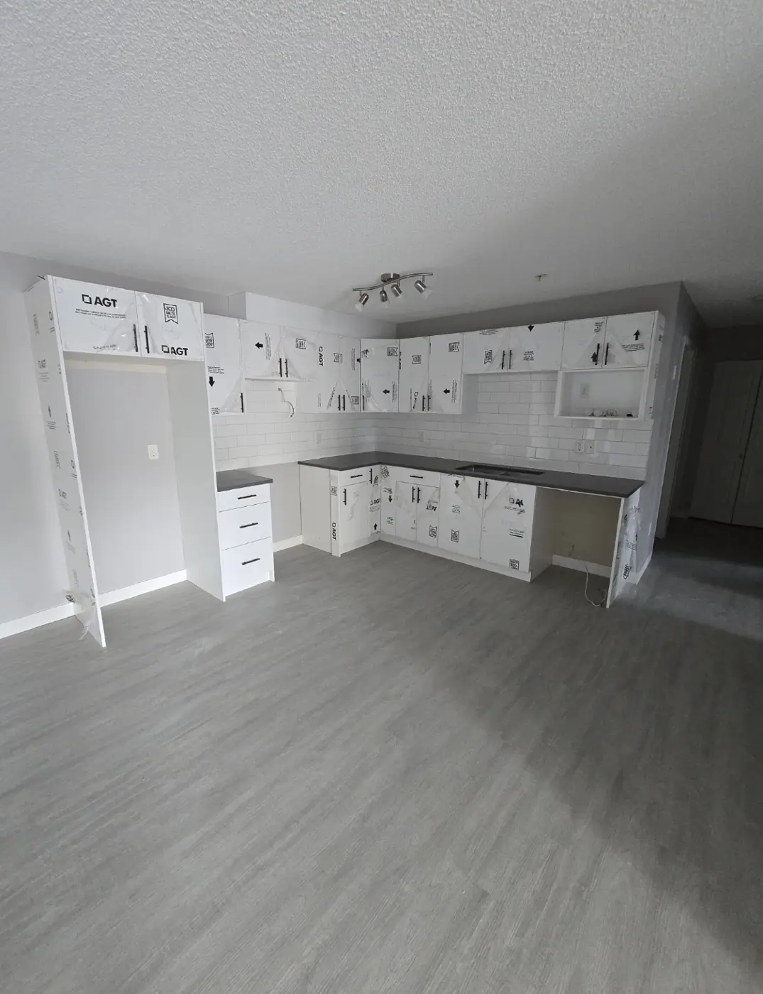 New kitchen cabinets installed