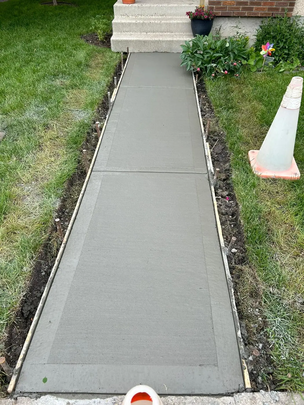 New walkway poured and finished